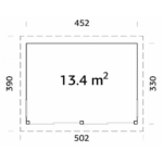 PALMAKO Abri de jardin Annabel 13.4 m² en bois massif 88 mm – Image 4
