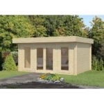 PALMAKO Abri de jardin Bret 14.8 m² avec plancher en bois massif 44 mm – Image 2