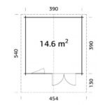 PALMAKO  Abri de jardin Britta 14.6 m² en bois massif 40 mm – Image 8