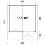 PALMAKO Abri de jardin Britta 17.5 m² en bois massif 40 mm – Image 8