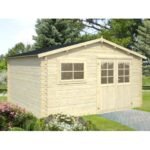 Abri de jardin Bruges 14 m² en bois massif 28 mm - Gamme White Wood – Image 2