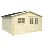 Abri de jardin Bruges 14 m² en bois massif 28 mm - Gamme White Wood