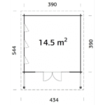 PALMAKO Abri de jardin CAROLINE 14.5 m² en bois massif 44 mm – Image 7
