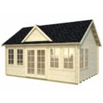 PALMAKO Abri de jardin Claudia 19.4 m² habitable avec plancher en bois massif 44 mm