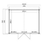Abri de jardin Dallas 11 m² en bois massif 28 mm – Image 8