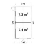 PALMAKO Abri de jardin Dan 14.7 m² avec plancher – Image 5