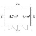 PALMAKO Abri de jardin Ella 13.1 m² en bois massif 28 mm – Image 9