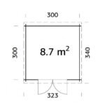 PALMAKO Abri de jardin Ella 8.7 m² en bois massif 28 mm – Image 4