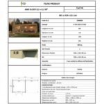 Abri de jardin Elody 17 m² avec auvent en bois massif 28 mm – Image 7