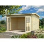 PALMAKO Abri de jardin Ines 11.1 m² avec plancher en bois massif 44 mm – Image 2