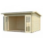 PALMAKO Abri de jardin Ines 11.1 m² avec plancher en bois massif 44 mm