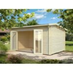PALMAKO Abri de jardin Ines 13.7 m² avec plancher en bois massif 44 mm – Image 2