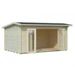 PALMAKO Abri de jardin Ines 13.7 m² avec plancher en bois massif 44 mm