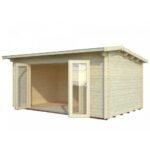 PALMAKO Abri de jardin Ines 13.7 m² avec plancher en bois massif 44 mm – Image 4