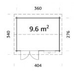 PALMAKO Abri de jardin Iris 9.6 m² avec plancher en bois massif 28 mm – Image 4