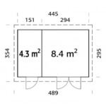 PALMAKO Abri de jardin Lara 12.7 m² en bois massif 28 mm – Image 5