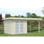 PALMAKO Abri de jardin Lara 6 m² + 5.9 m² en bois massif 28 mm – Image 2