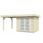 PALMAKO Abri de jardin Lara 6 m² + 5.9 m² en bois massif 28 mm