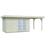 PALMAKO Abri de jardin Lara 8.4 m² + 5.9 m² en bois massif 28 mm – Image 4
