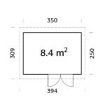 PALMAKO Abri de jardin Lara 8.4 m² en bois massif 28 mm – Image 4