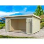 PALMAKO Abri de jardin Lea 14.2 m² en bois massif 44 mm – Image 2