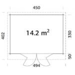 PALMAKO Abri de jardin Lea 14.2 m² en bois massif 44 mm – Image 5
