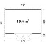 PALMAKO Abri de jardin Lea 19.4 m² en bois massif 44 mm – Image 4