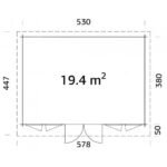 PALMAKO Abri de jardin Lisa 19.4 m² en bois massif 44 mm – Image 6