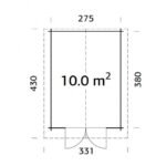 PALMAKO Abri de jardin Lotta 10 m² en bois massif 34 mm – Image 13