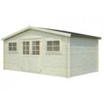 Abri de jardin Luxembourg 13.3 m² en bois massif 28 mm - Gamme White Wood – Image 2