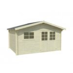 Abri de jardin Pila 11.7 m² en bois massif 28 mm - Gamme White Wood