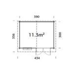 Abri de jardin Pila 11.7 m² en bois massif 28 mm - Gamme White Wood – Image 4