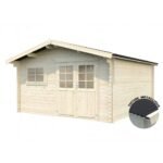 Abri de jardin Pila 15.2 m² en bois massif 28 mm - Gamme White Wood – Image 2