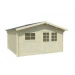 Abri de jardin Pila 15.2 m² en bois massif 28 mm - Gamme White Wood