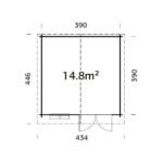 Abri de jardin Pila 15.2 m² en bois massif 28 mm - Gamme White Wood – Image 4