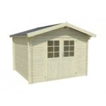 Abri de jardin Pila 7.6 m² en bois massif 28 mm - Gamme White Wood – Image 2