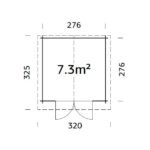 Abri de jardin Pila 7.6 m² en bois massif 28 mm - Gamme White Wood