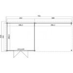 Abri de jardin Saint-Louis 19.9 m² avec auvent bois massif 28 mm – Image 4