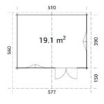 PALMAKO Abri de jardin Sally 19.1 m² avec plancher en bois massif 44 mm – Image 5