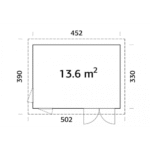 PALMAKO Abri de jardin Simone 13.6 m² en bois massif 88 mm – Image 5