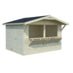 PALMAKO Abri de jardin Stella 8.2 m² style buvette en bois massif 16 mm