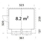 PALMAKO Abri de jardin Stella 8.2 m² style buvette en bois massif 16 mm – Image 4