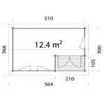 PALMAKO Abri de jardin Susanna 16.4 m² avec plancher en bois massif 44 mm – Image 7