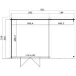 Abri de jardin Tampa 14 m² avec auvent bois massif 28 mm – Image 5