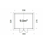 PALMAKO Abri de jardin Valentine 9 m² traité autoclave 28 mm – Image 4
