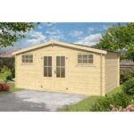 Abri de jardin Washington 18 m² en bois massif 28 mm