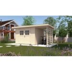 Abri de jardin WEKA 179A+appentis de 10.7 m² en bois massif 28 mm – Image 2