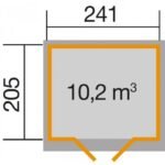 Abri de jardin WEKA 218 de 4.9 m² au choix en bois massif 28 mm