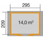 Abri de jardin WEKA 228 de 6.2 m² au choix en bois massif 21 mm