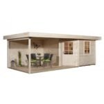 Abri de jardin WEKA pentagonal design 213+appentis de 12.9 m² au choix en bois massif 28 mm – Image 2